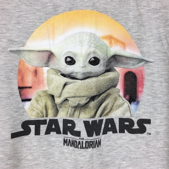 STAR WARS Baby Yoda Graphic The Mandalorian T Shirt Child Grogu Short Sleeve XL - Picture 3 of 9